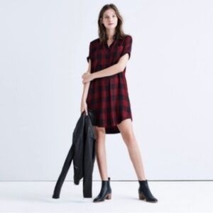 NWOT Madewell Courier Shirtdress Buffalo Check XS